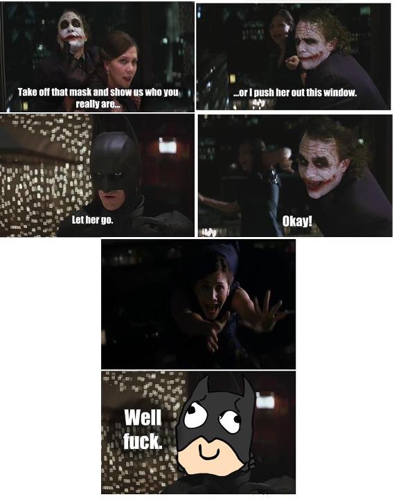 Nice job Batman *facepalm* - meme