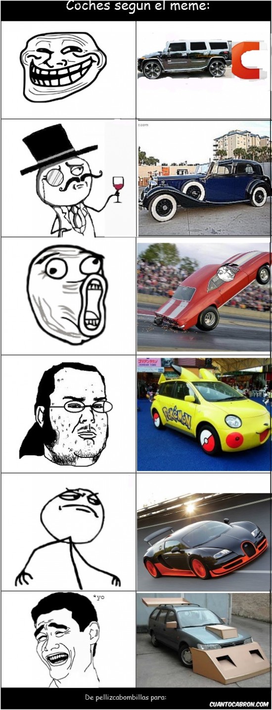 coches según el meme