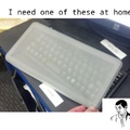 its a keyboard protector at work..