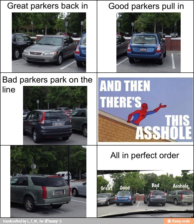 title is a bad parker - meme