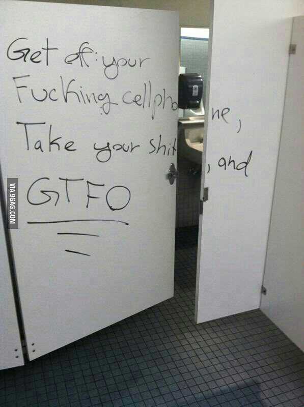 bathroom stalls have such great advice - meme