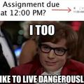 I too like to live dangerously