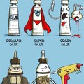 Diferent kinds of glues