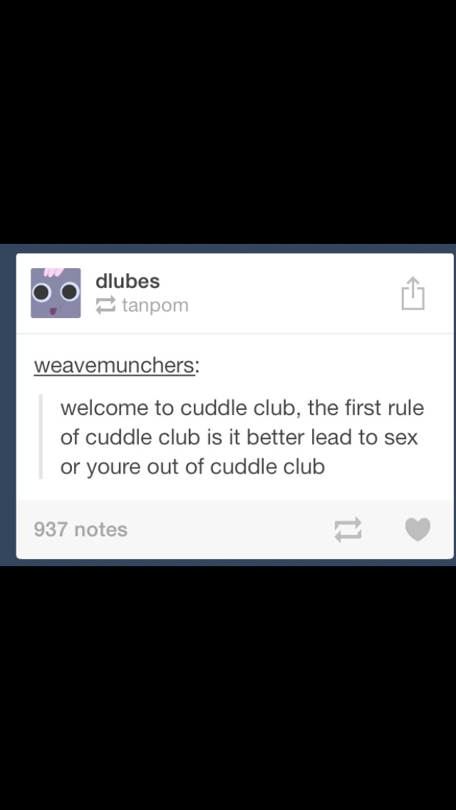 Cuddle club - meme