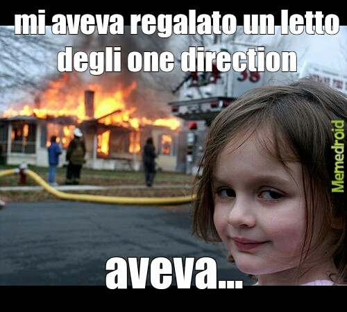 one direction...casa a fuoco - meme