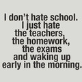 i don't hate school
