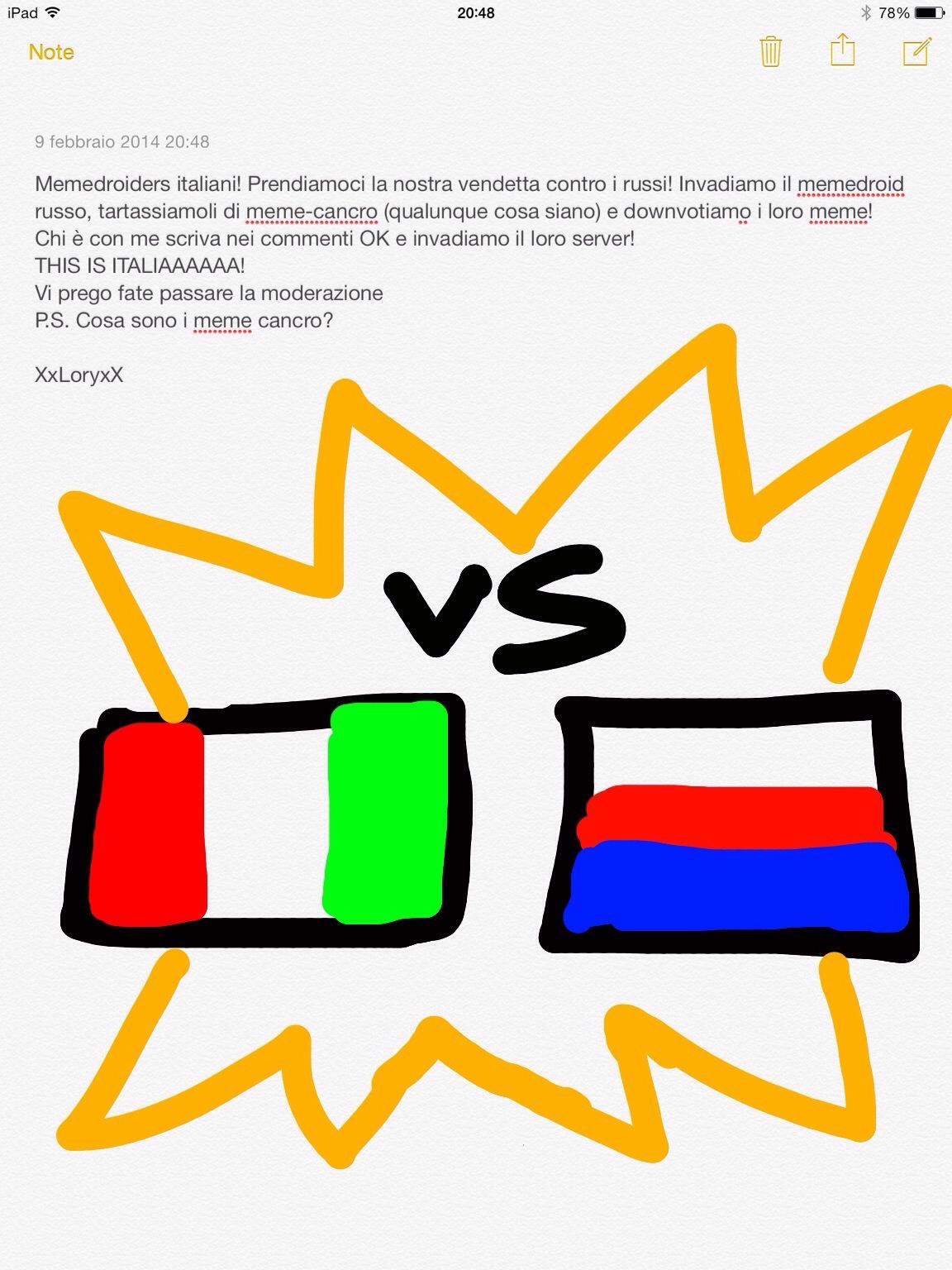 Italia vs Russia - meme