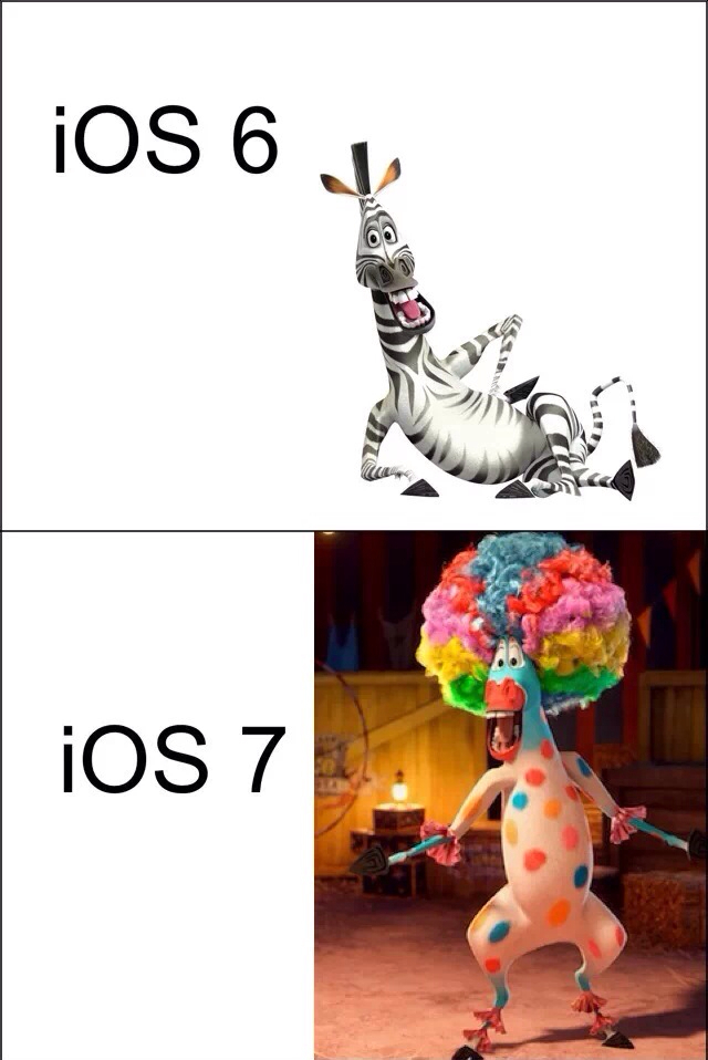 iOS 7  - meme