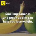 Smelling bananas and green apples