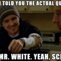 Yeah, Mr. White. Yeah, science.