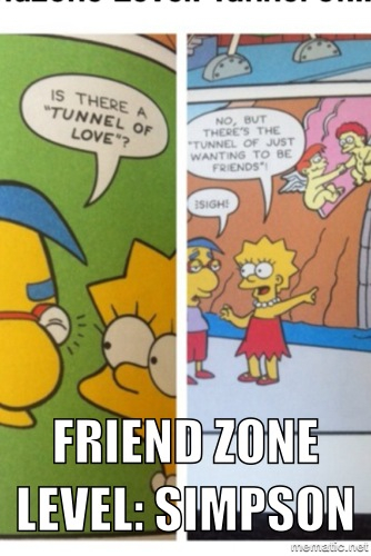 Simpson friend zone - meme