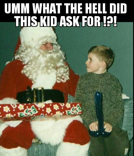 what is in that kid's lap !?!? - meme