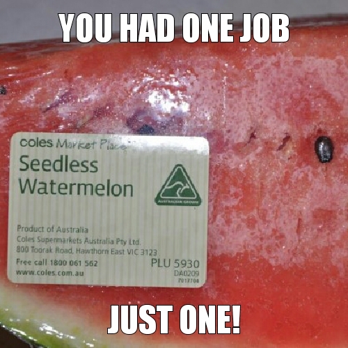 title spits watermelon seeds - meme