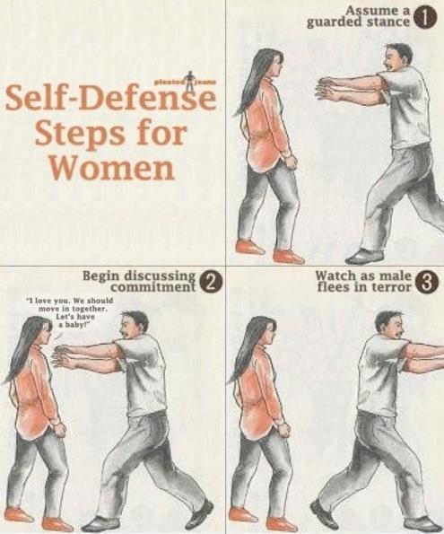 women self defence - meme