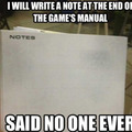 notes are useless