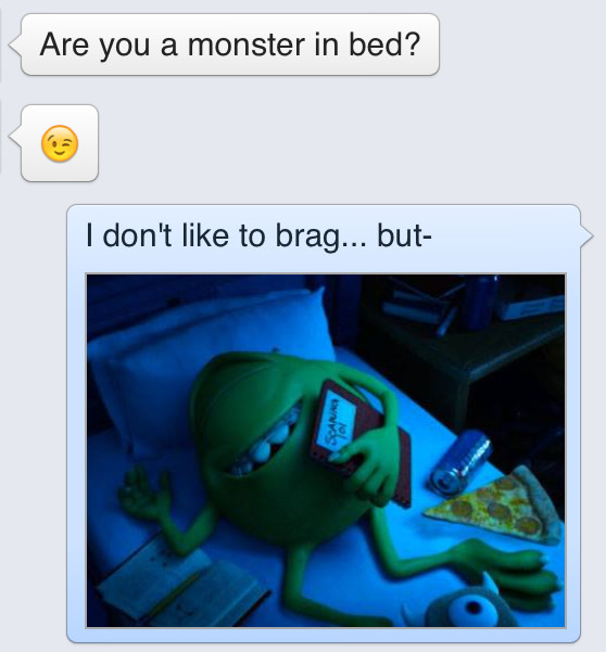 monster in bed - meme