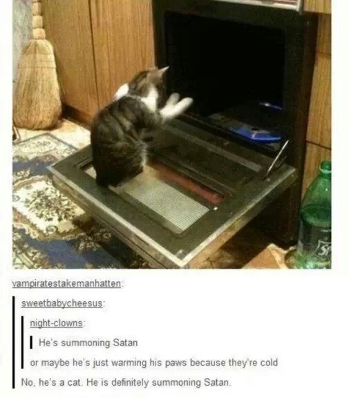 Just summoning Satan - meme