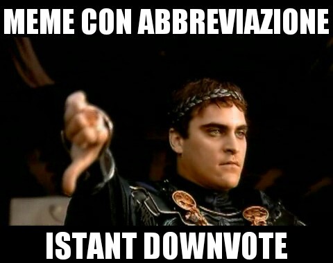 romano che downvota - meme