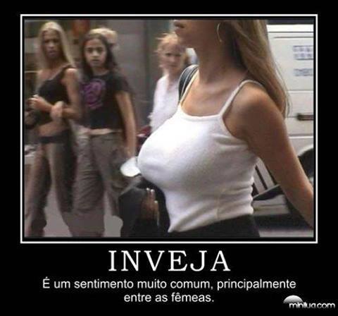 inveja masculina: hum, que carrao. inveja feminina: que peitao que bundao! - meme