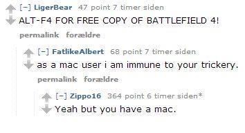 Oh you silly Mac user - meme