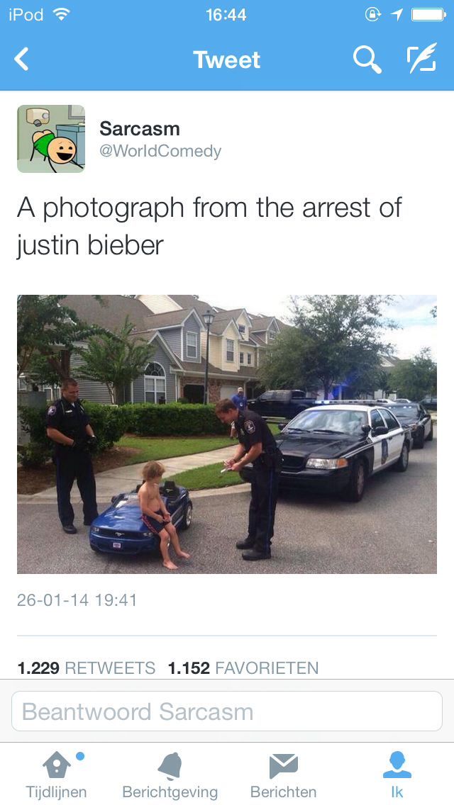 The arrest of Justin bieber - meme