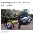 The arrest of Justin bieber
