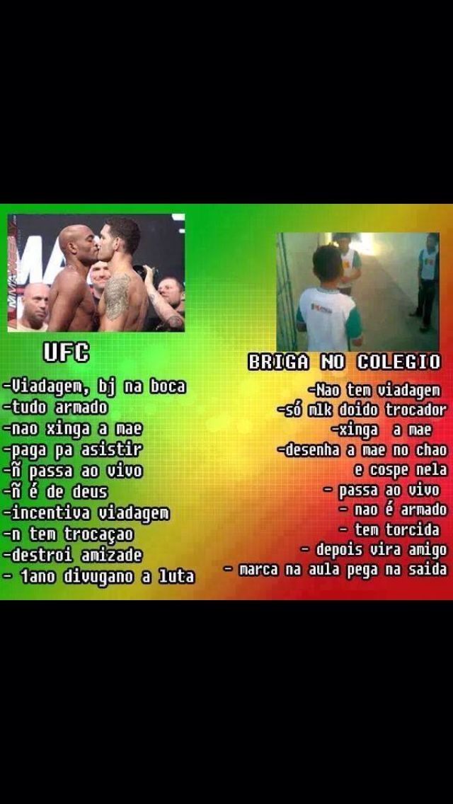  Briga de colégio > UFC - meme