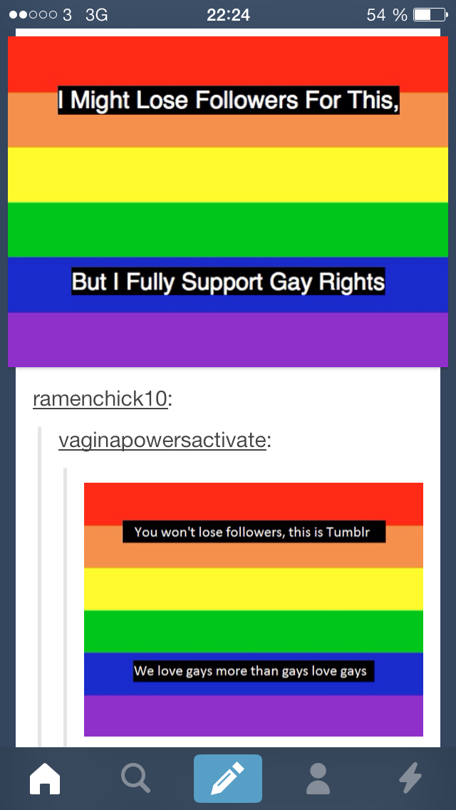 Tumblr loves gays - meme