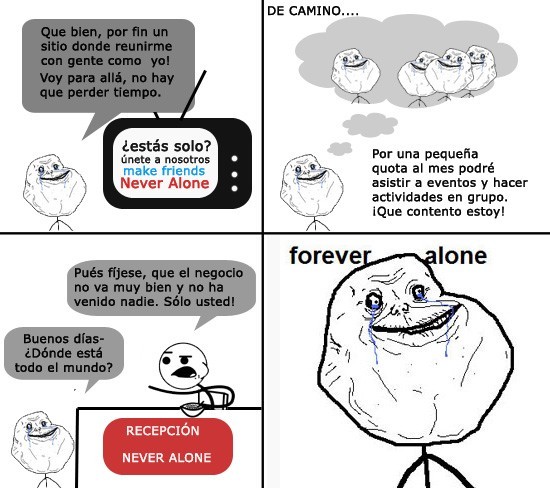 mega forever alone - meme