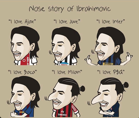 Ibrahimovic e i suo naso!!!! - meme