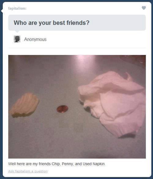 chip,  penny and napkin - meme