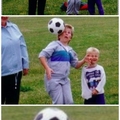 nice day out with grandma, brother and a ball to the face