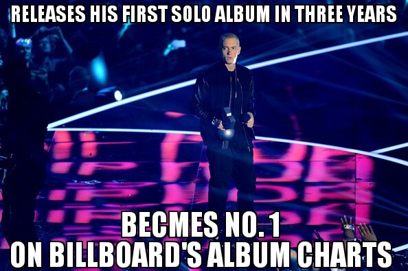 Also becomes second in no. 1 most albums in the rap industry behind jay z - meme