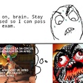 Brain during exam