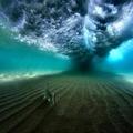 beneath a wave