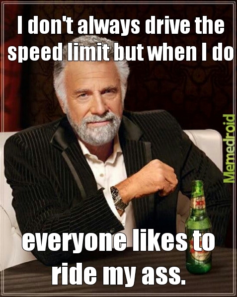 driving the speed limit - meme