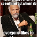 driving the speed limit