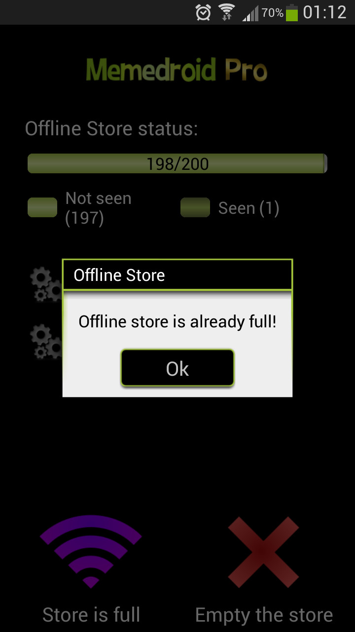 offline store set to 200. 197+1= store full? - meme