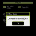 offline store set to 200. 197+1= store full?