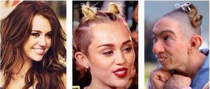 Evolución de Miley Cyrus - meme
