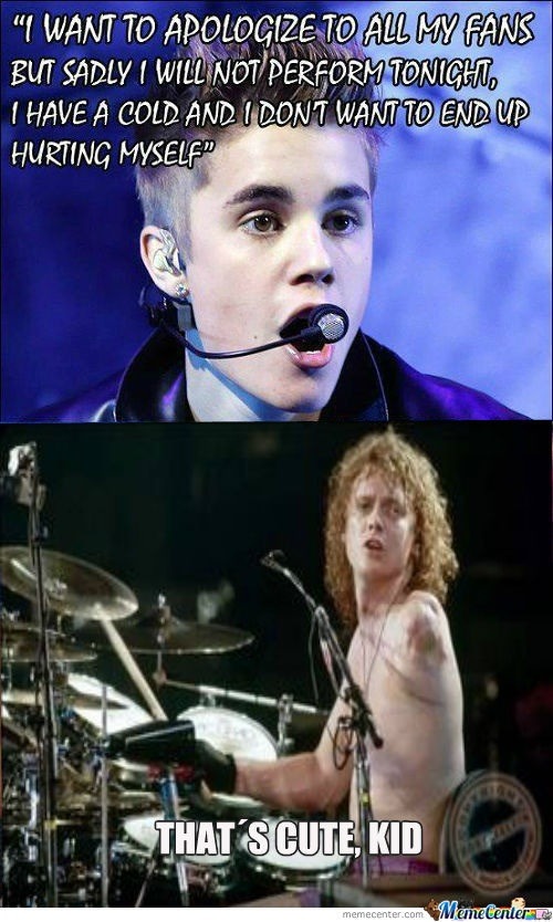 RICK ALLEN DID IT WITH ONE ARM. DEF LEPPARD FOREVER - meme
