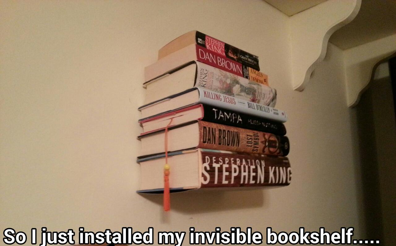 Invisible Bookshelf ftw XD - meme