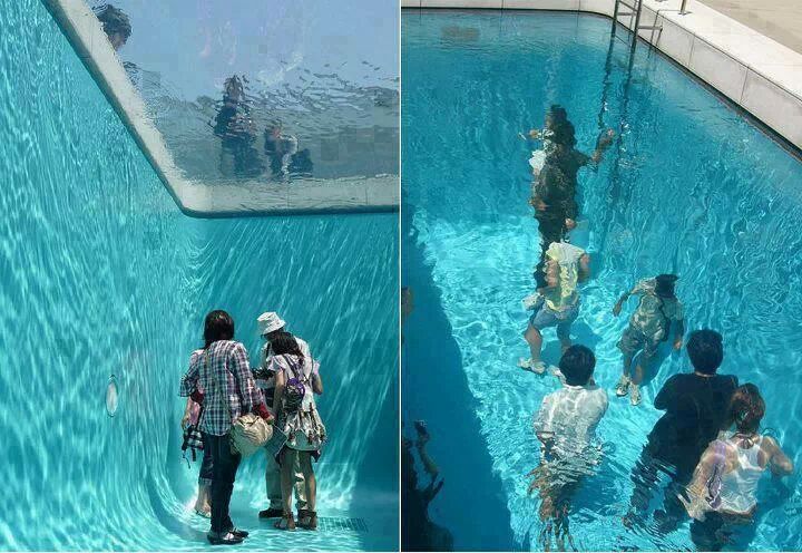 fake swimming pool in Japan - meme