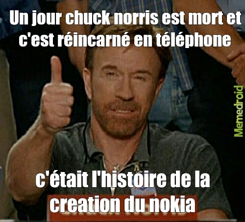 Chuck norris phone - meme
