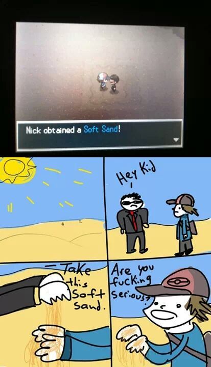 Don't be afraid of the soft sand - meme