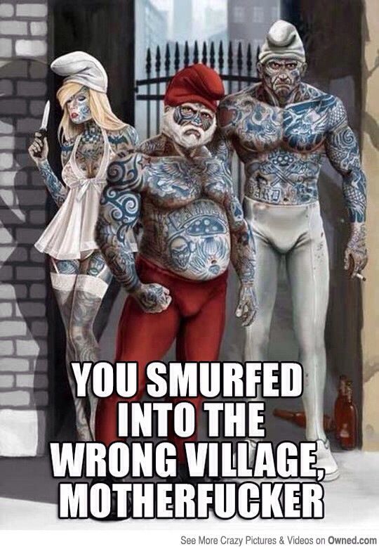 Typed in Gangsta smurf. Was not disappointed  - meme