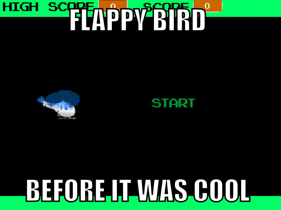 Old school flappy bird  - meme