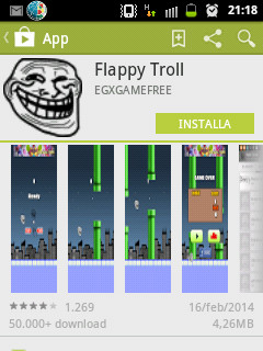 Ma che flappy bird é megli flappy troll - meme