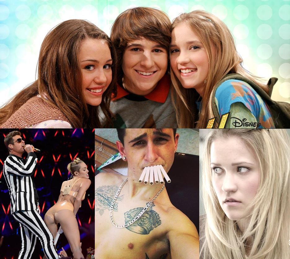 Miley Cyrus,Mitchel Musso,EMily Osment,Hannah Montana,Growing Up,Twerk,Smok...