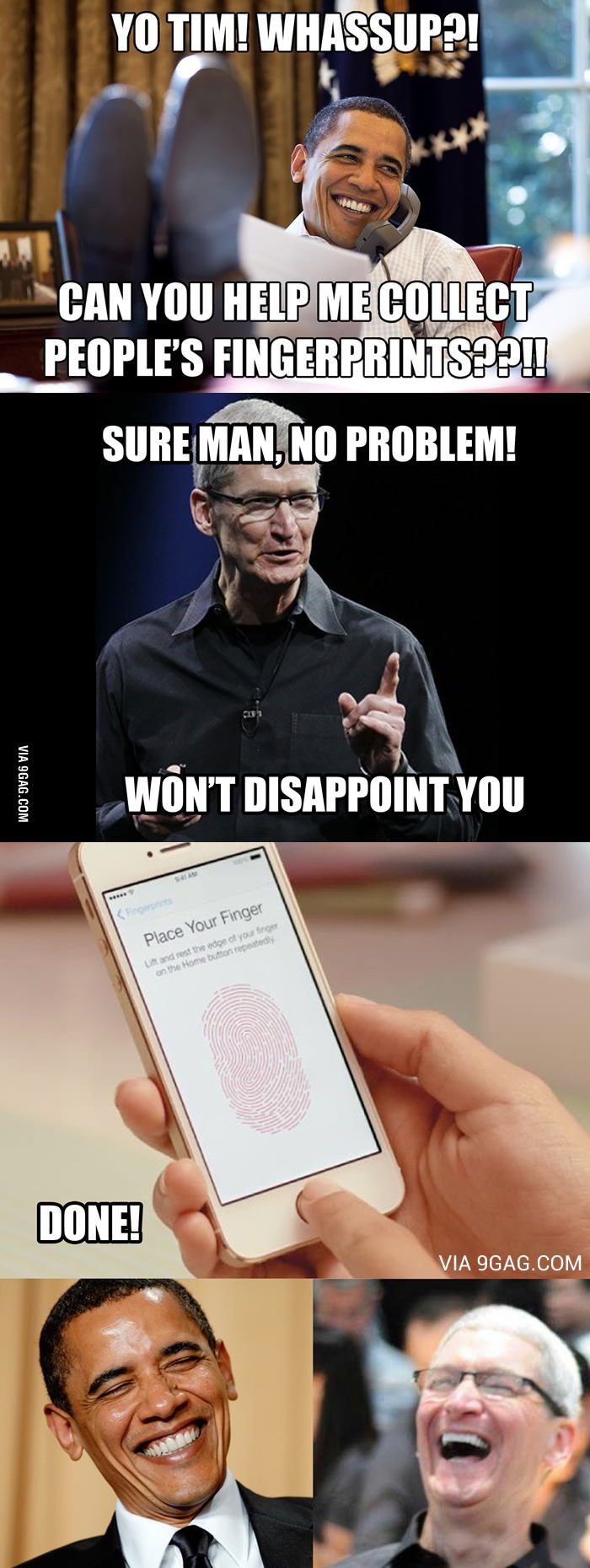 That's how it happened with Apple's Touch ID - meme